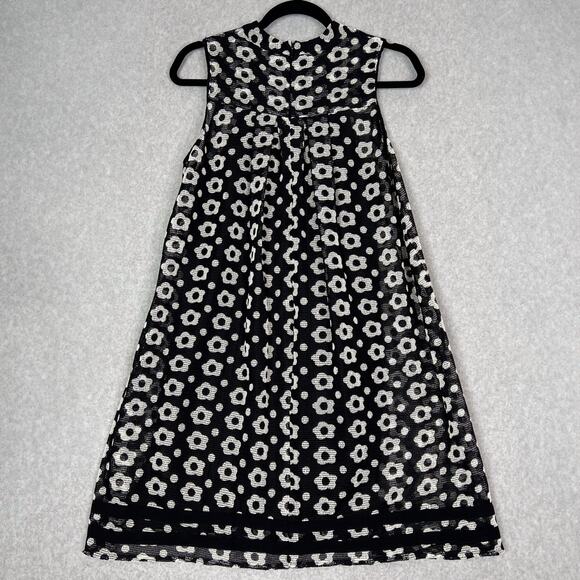 Anthropologie Sachin + Babi Black Daisy Print Trapeze Dress Size 8 - Picture 4 of 7